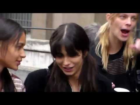 Top Models Lexi BOLING & Mica ARGANARAZ after MIU MIU show Paris 7 october 2015 Fashion Week