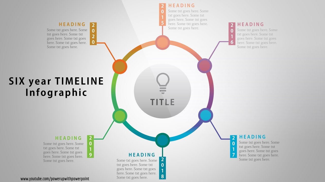 7.Create SIX year TIMELINE Infographic|PowerPoint Presentation|Graphic Design|Free Template