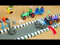 DIY Mini Tractor Science Project Making Concrete Road Construction Vehicles Road Roller
