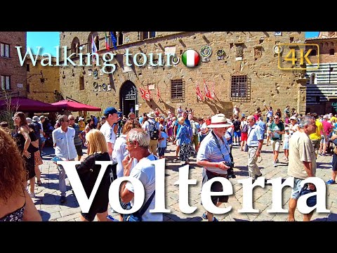 Volterra (Tuscany), Italy【Walking Tour】History in Subtitles - 4K
