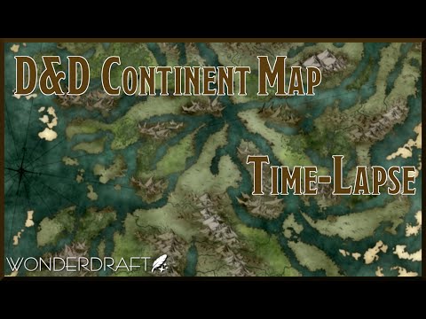 D&D Continent Map "Shattered Lands" (Wonderdraft Timelapse) [Free Download]