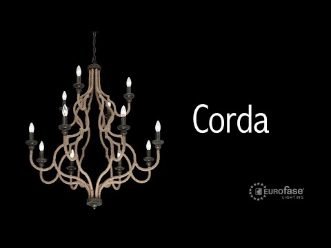 Eurofase Lighting Corda Incandescent Round Bronze Taper Candle Chandelier