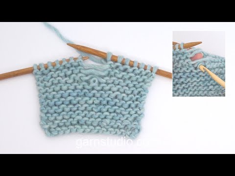 How to pick up a dropped garter stitch