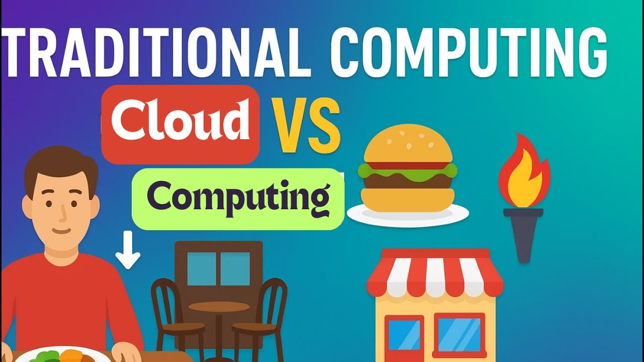 Cloud Computing vs Traditional Computing Explained with Food Analogy 🍽️ | Easy Tech Guide