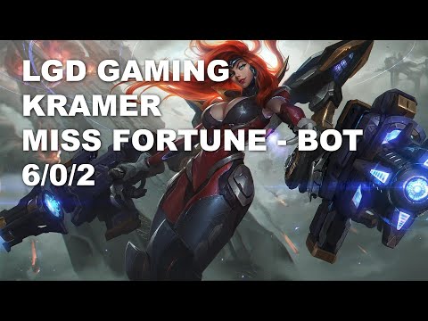 LGD Gaming Kramer Bot Miss Fortune vs Syndra - KR Challenger Patch 10.9