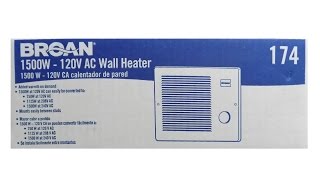 Broan Wall Heater Installation
