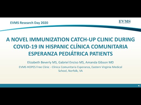 Thumbnail image of video presentation for A Novel Immunization Catch-Up Clinic during COVID-19 in Hispanic Cl?nica Comunitaria Esperanza Pedi?trica Patients