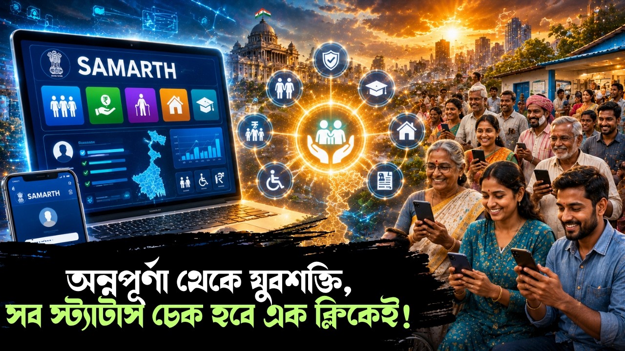 অন্নপূর্ণা থেকে যুবশক্তি, বার্ধক্য থেকে বিধবা - সব ভাতার স্ট্যাটাস চেক হবে এক ক্লিকেই! | SAMARTH