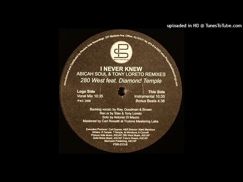 280 West Featuring Diamond Temple | I Never Knew (Vocal Mix)