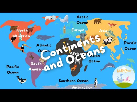 Learn Continents and Oceans | Animals in each continent and ocean