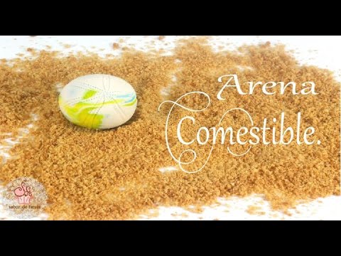 Como hacer ARENA COMESTIBLE,  para Cakes ☀️ Sabor de Fiesta.