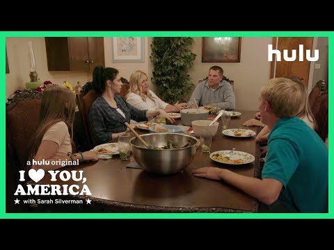 Thumbnail of the video: Sarah Has Dinner With a Conservative Mormon Family | I Love You, America on Hulu