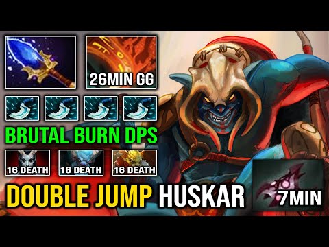 Nobody Can Gank to this Huskar Lane | 7Min Armlet EZ Fast Solo Roshan with Insane Burn DPS Dota 2
