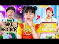 Real Brother Vs Fake Brother - Funny Stories About Baby Doll Family