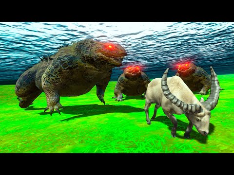 Who Can Cross the Deadly Lake? - Animal Revolt Battle Simulator
