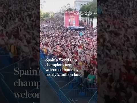 Spain’s World Cup champions are welcomed home by nearly 2 million fans