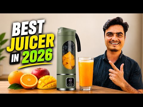 Portable USB Rechargeable Juicer Blender, Smoothie Maker with 1500mA Battery, 40W, 21000 R/min, Fruit Juicing Cup for Traveling Camping Office, Ice Crushing Blender, White and Orange video review thumbnail