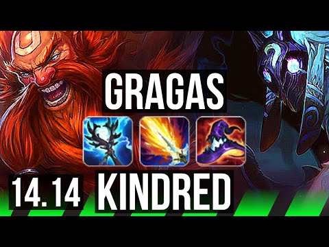 GRAGAS vs KINDRED (JGL) | 16/2/9, 65% winrate, Legendary | EUNE Grandmaster | 14.14