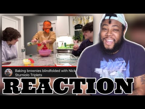ABSOLUTELY HILARIOUS! Baking brownies blindfolded with Nick - Sturniolo Triplets | Joey Sings Reacts