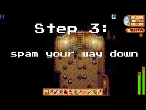 How to farm prehistoric floors fast 'n easy (skull cavern, calico dessert) in Stardew Valley