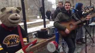 Guster (with Keytar Bear) - Do You Love Me - in Copley Square, Boston on 1/15/15