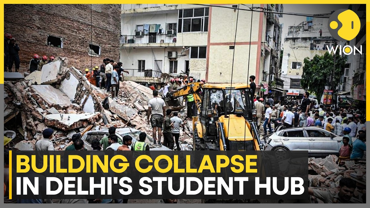 Delhi Building Collapse: Students Feared Trapped Under Rubble, Rescue OPs Underway | WION News