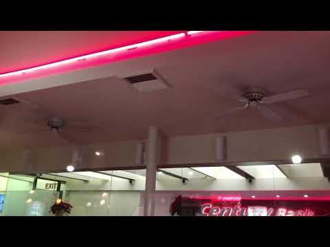 2 Hugger Ceiling Fans at a bank