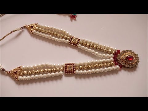How to Make Pearl Necklace at Home step by step Tutorial - Bridal Jewelry - Art with HHS Video