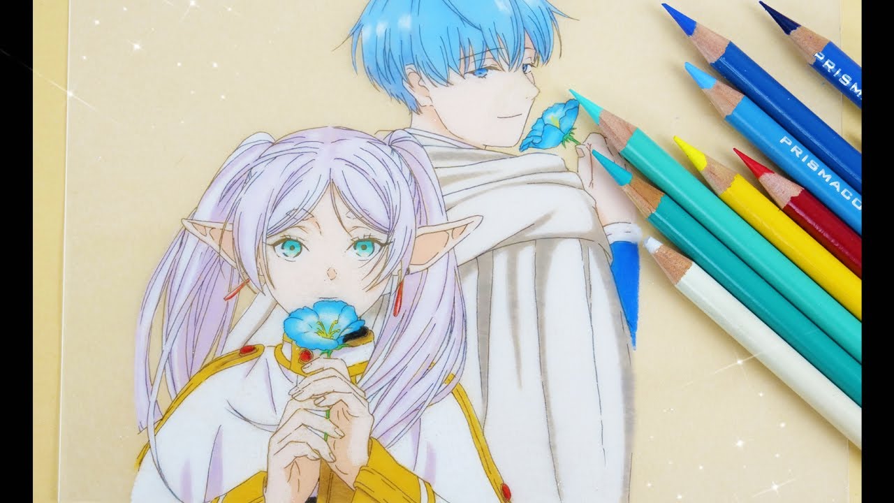 プラ板の作り方 | 葬送のフリーレン | 色の塗り方 | 油性色鉛筆 | プリズマカラー |カラーチャート作り