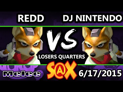 S@X 102 - VGBC | Redd (Fox) Vs. DJ Nintendo (Fox) SSBM Losers Quarters - Smash Melee