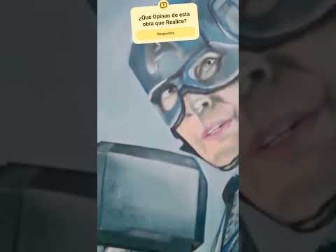 Retrato del Capitán América/Técnica de Acrílico/ #resistenciachaco #marvelrivals #marvelstudios