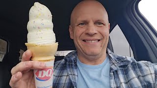 New DQ Confetti Cake Dipped Cone