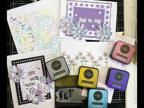 Getting creative with Jamie Rodgers Crafts Metallic Ink Pads - so versatile, so shimmery, love them!