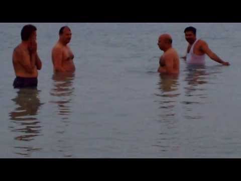 shameem bhai bathing at beach of jubail