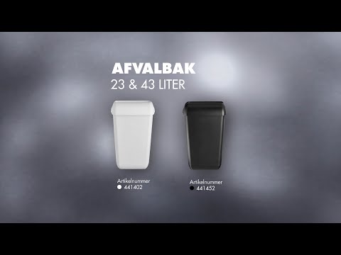 Afvalbak QuartzLine Q26 open inworp 23 liter zwart 441452D