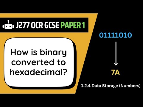Binary to Hexadecimal | 2.4 | OCR GCSE Computer Science | J277