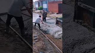 Rural pavement repair cement road site