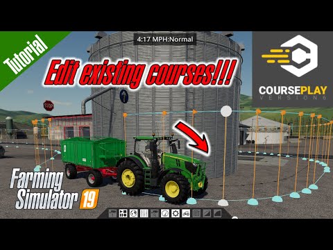 How to use the Courseplay Editor to make changes to an existing course in Farming Simulator 2019