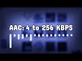 AAC Bitrate Comparison - 4 to 256 Kbps (Audio Format)