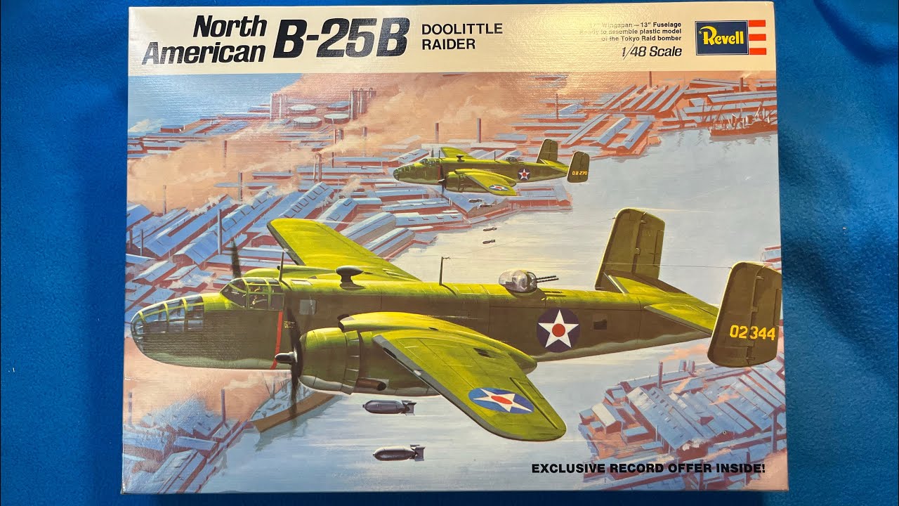 Revell 1968 Doolittle Raider North American B-25B Vintage Model Kit Review Unboxing 