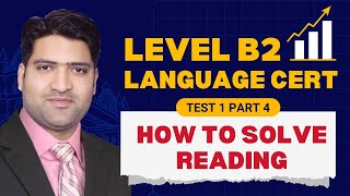 How to Solve Reading of Languagecert | Level B2 | Test 1| Part 4 | SELT Exam