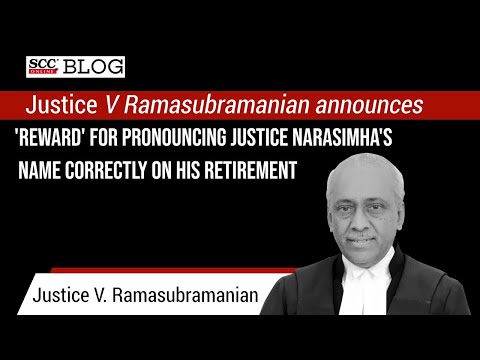 J. Ramasubramian announces 'reward' for anyone who correctly pronounces J. Narasimha's name
