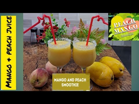 How to Make mango peach Smoothie| 2 Ingredient | No Banana