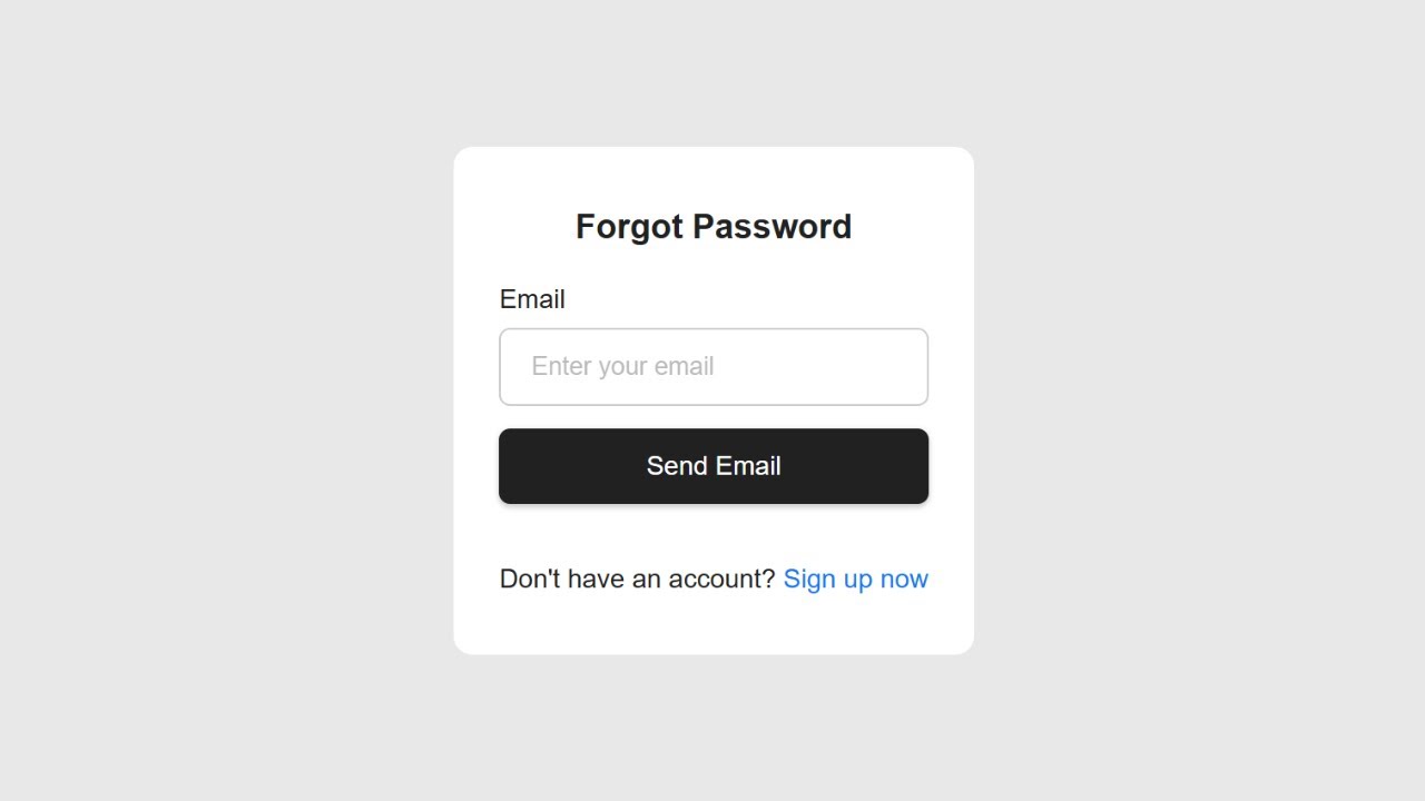 How to Create a Modern Forgot Password Form — Pure HTML & CSS