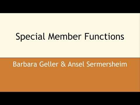Special Member Functions