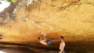 Video thumbnail of Emergencia en la fuerza, 7c+. Crevillente