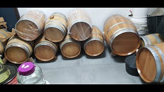 חבית חדשה של חברת Allary בנפח 55 ליטר - הכנה לשימוש ומילוי ראשוני בווישניאק - סרטון של מכותב לערוץ