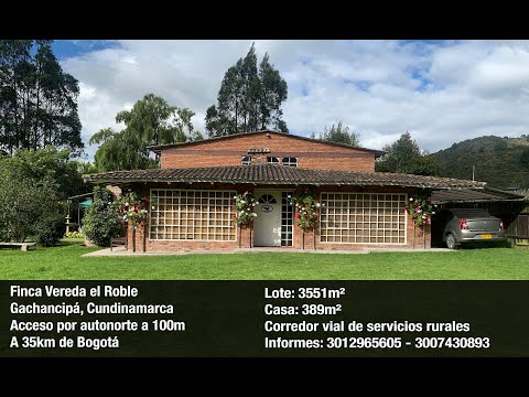 VENTA FINCA. GACHANCIPÁ, CUNDINAMARCA.