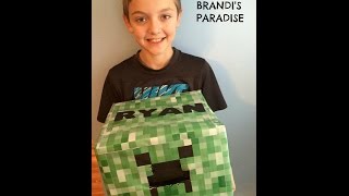 DIY MINECRAFT CREEPER VALENTINE&#39;S BOX