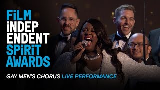 Download the video "The Gay Men's Choir performs at the 35th Film Independent Spirit Awards"